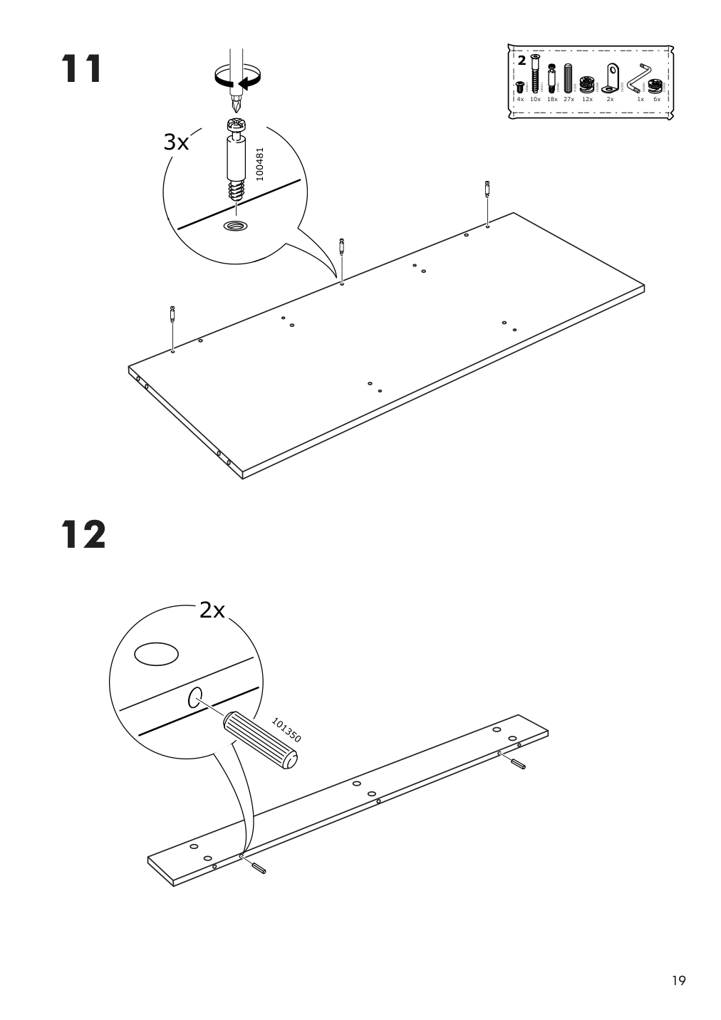 Assembly instructions for IKEA Panget console table dark gray stained | Page 19 - IKEA PANGET console table 604.741.66