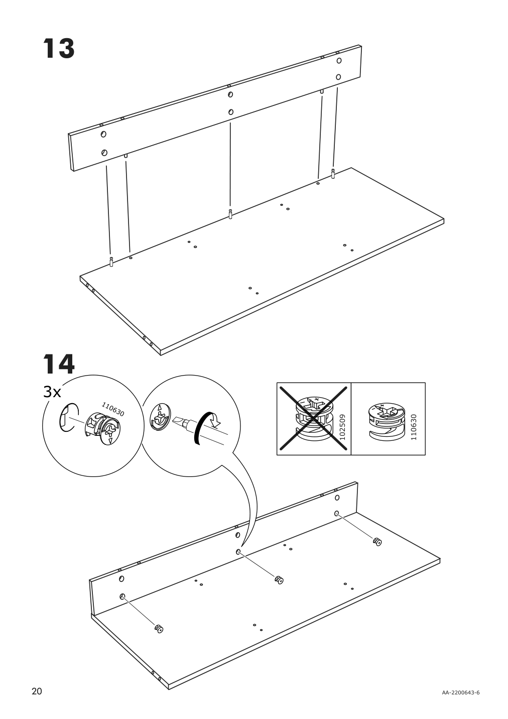 Assembly instructions for IKEA Panget console table dark gray stained | Page 20 - IKEA PANGET console table 604.741.66