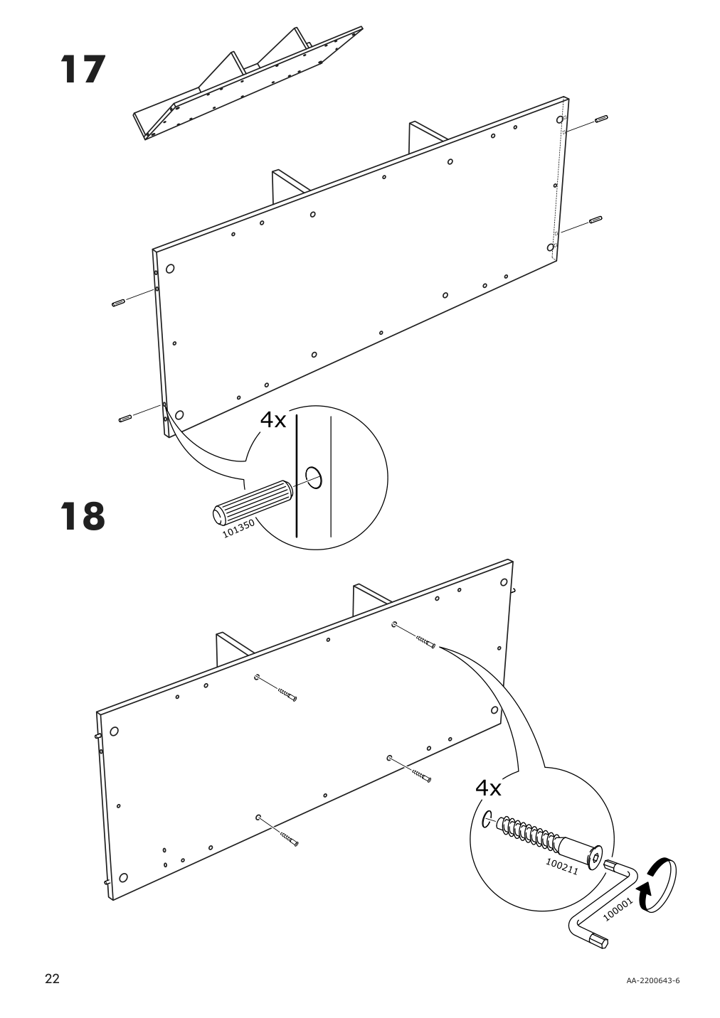 Assembly instructions for IKEA Panget console table white | Page 22 - IKEA PANGET console table 804.741.70