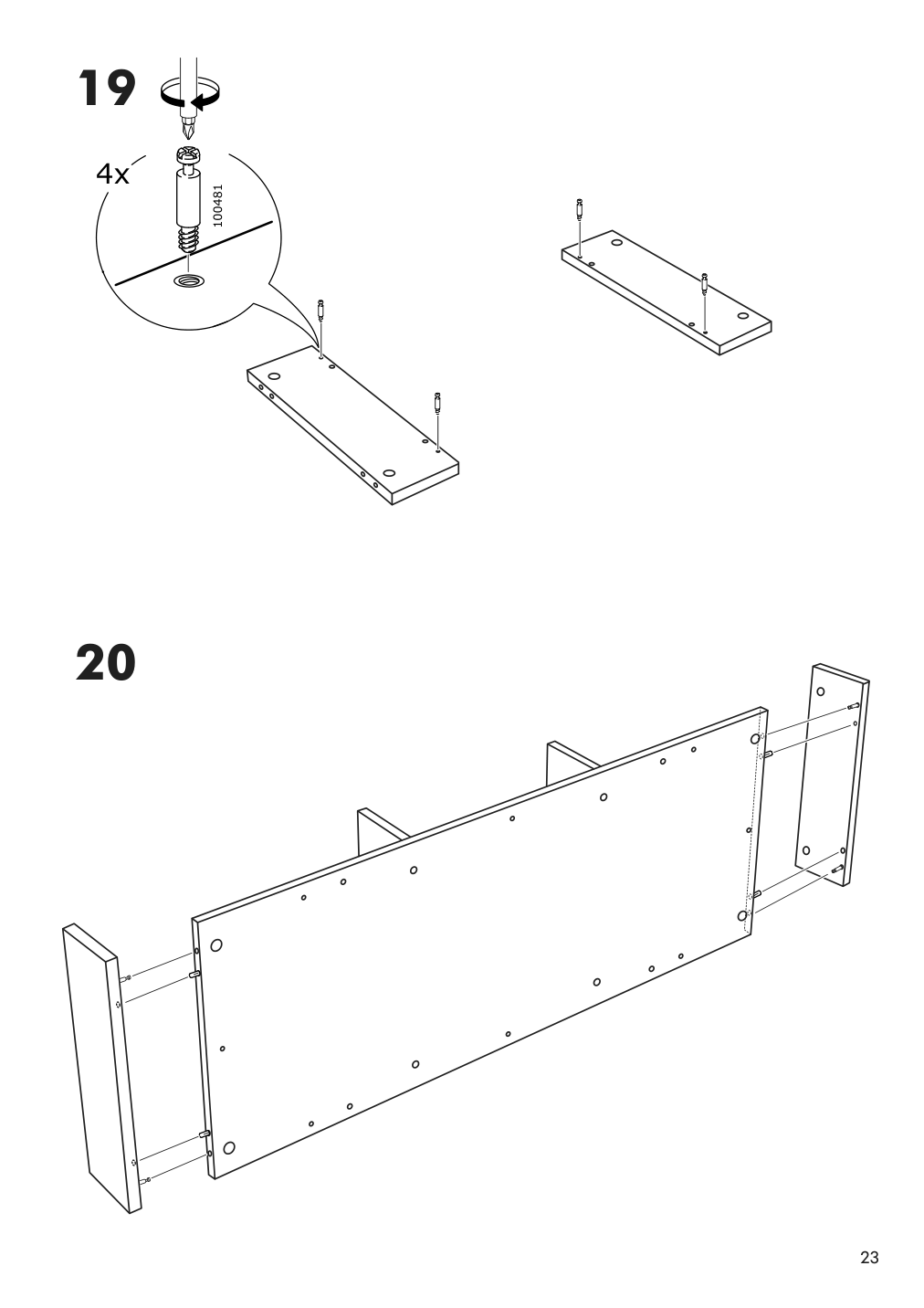 Assembly instructions for IKEA Panget console table dark gray stained | Page 23 - IKEA PANGET console table 604.741.66