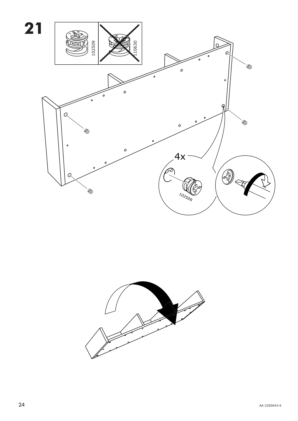 Assembly instructions for IKEA Panget console table white | Page 24 - IKEA PANGET console table 804.741.70