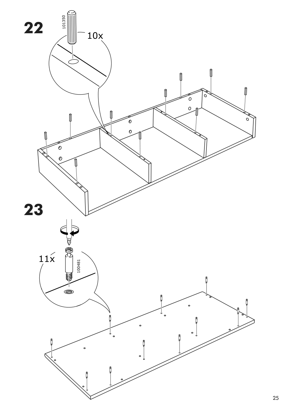 Assembly instructions for IKEA Panget console table dark gray stained | Page 25 - IKEA PANGET console table 604.741.66