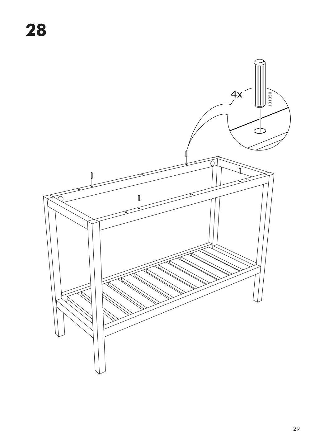 Assembly instructions for IKEA Panget console table dark gray stained | Page 29 - IKEA PANGET console table 604.741.66