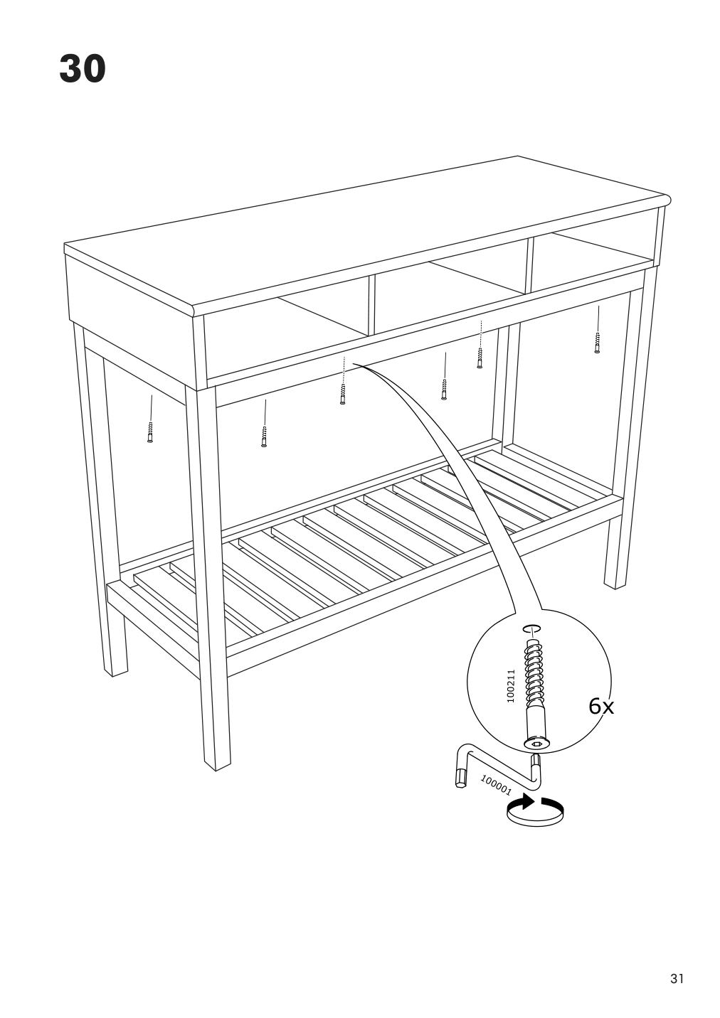 Assembly instructions for IKEA Panget console table white | Page 31 - IKEA PANGET console table 804.741.70