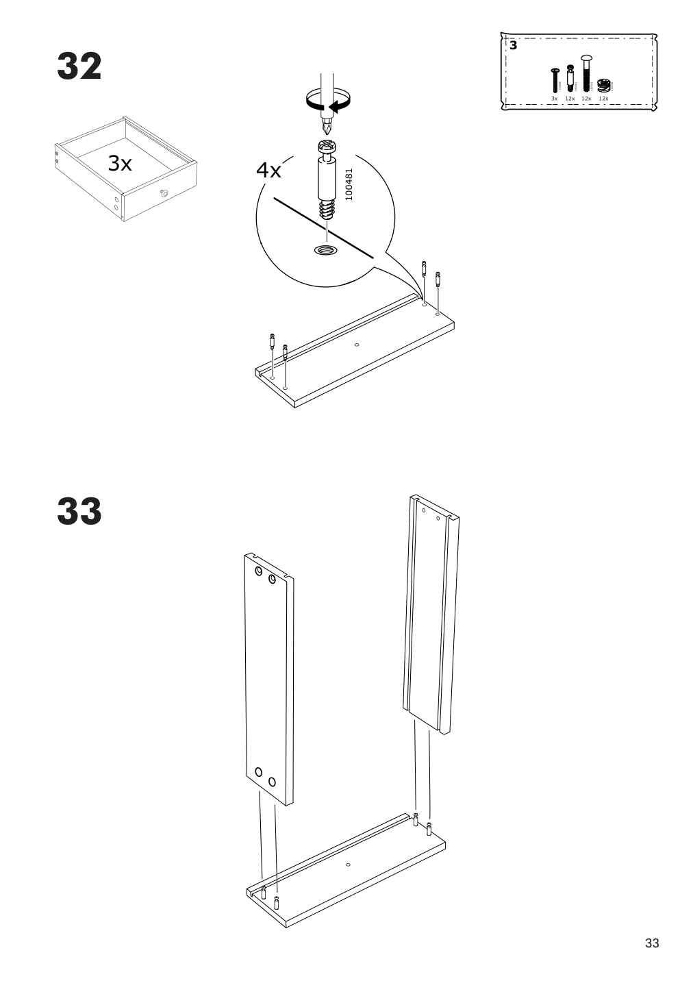 Assembly instructions for IKEA Panget console table dark gray stained | Page 33 - IKEA PANGET console table 604.741.66