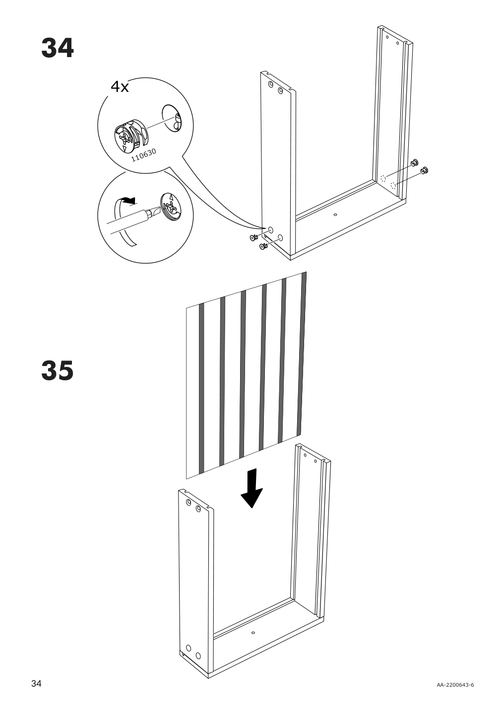 Assembly instructions for IKEA Panget console table white | Page 34 - IKEA PANGET console table 804.741.70