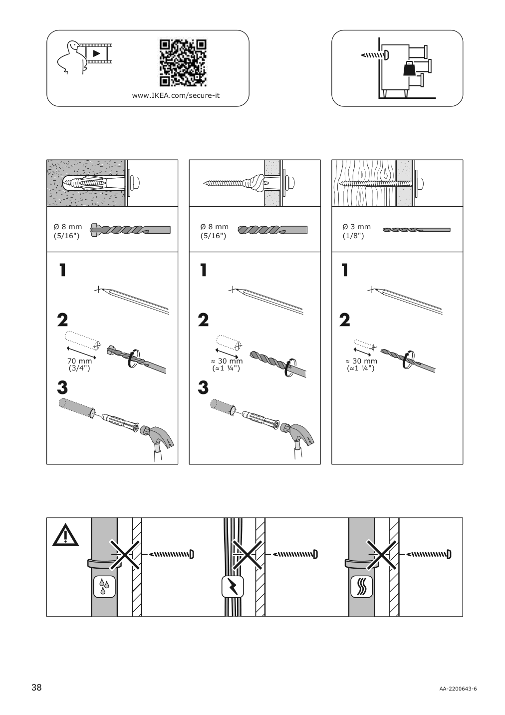 Assembly instructions for IKEA Panget console table dark gray stained | Page 38 - IKEA PANGET console table 604.741.66