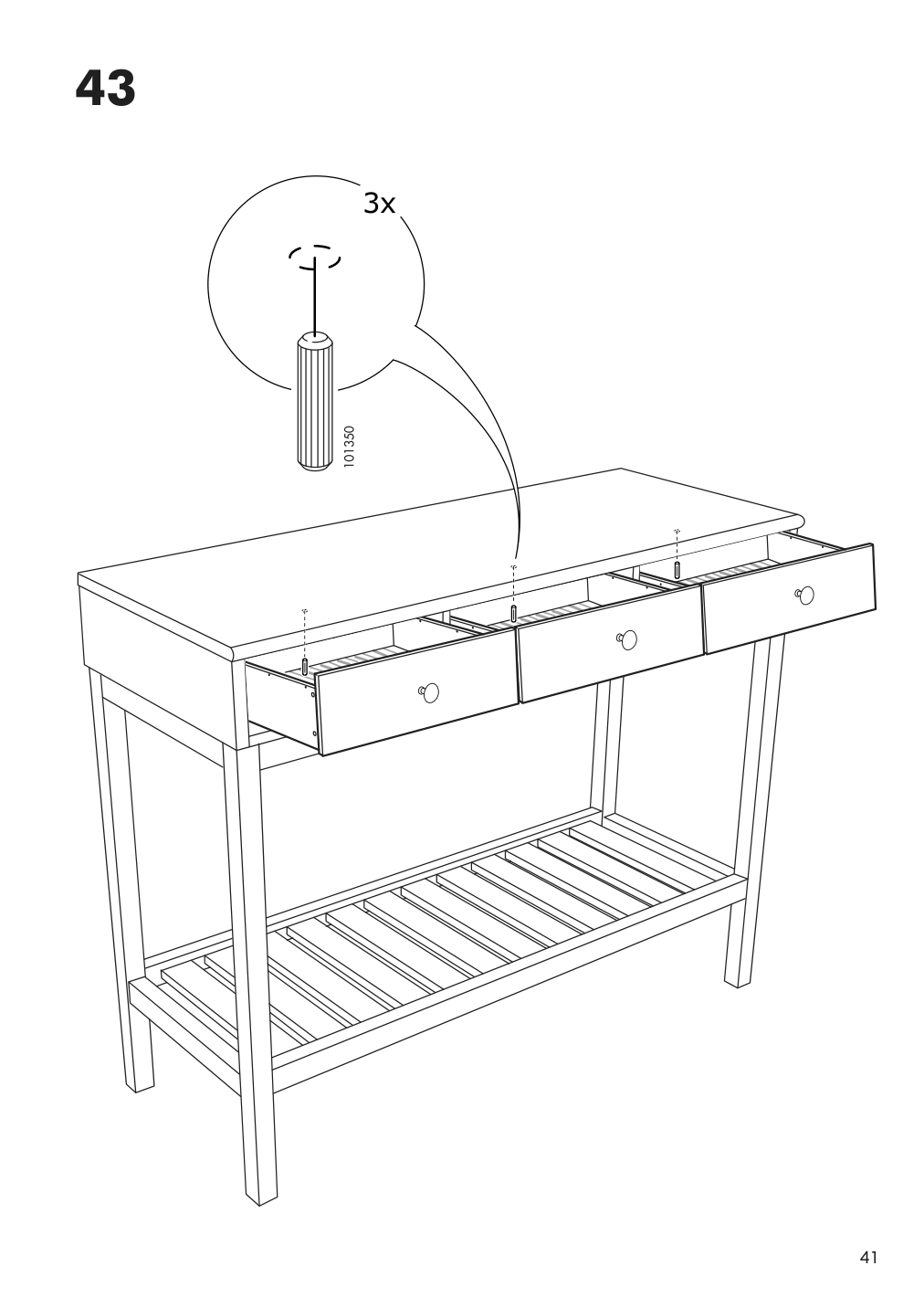 Assembly instructions for IKEA Panget console table dark gray stained | Page 41 - IKEA PANGET console table 604.741.66