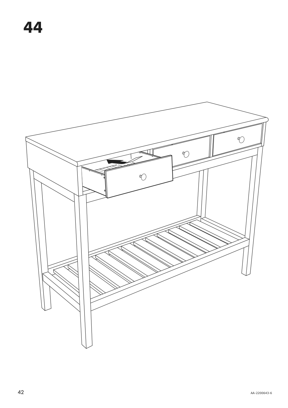 Assembly instructions for IKEA Panget console table dark gray stained | Page 42 - IKEA PANGET console table 604.741.66