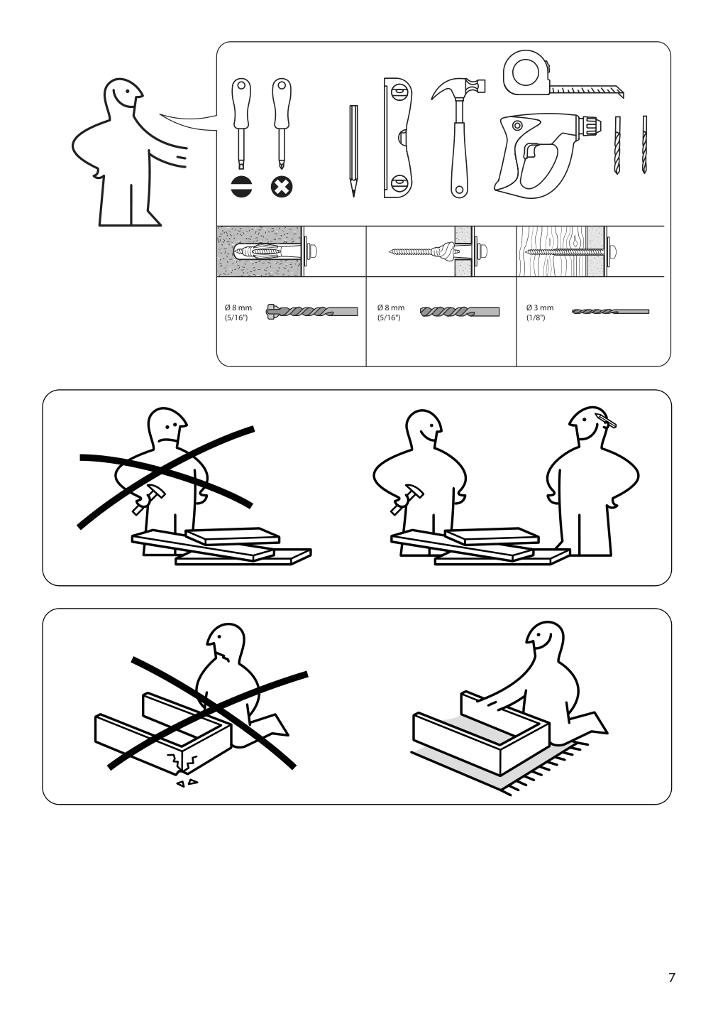 Assembly instructions for IKEA Panget console table dark gray stained | Page 7 - IKEA PANGET console table 604.741.66