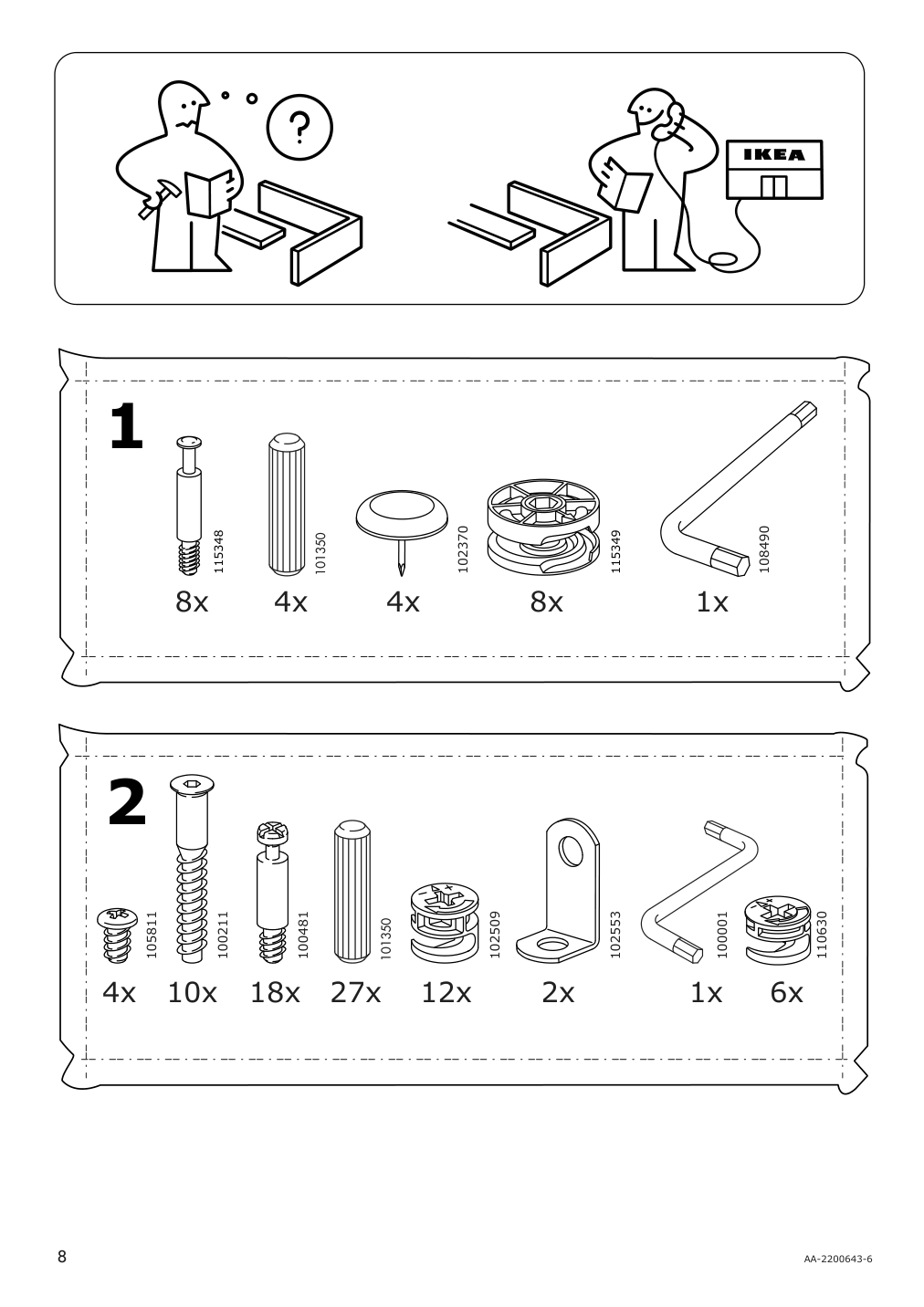 Assembly instructions for IKEA Panget console table white | Page 8 - IKEA PANGET console table 804.741.70