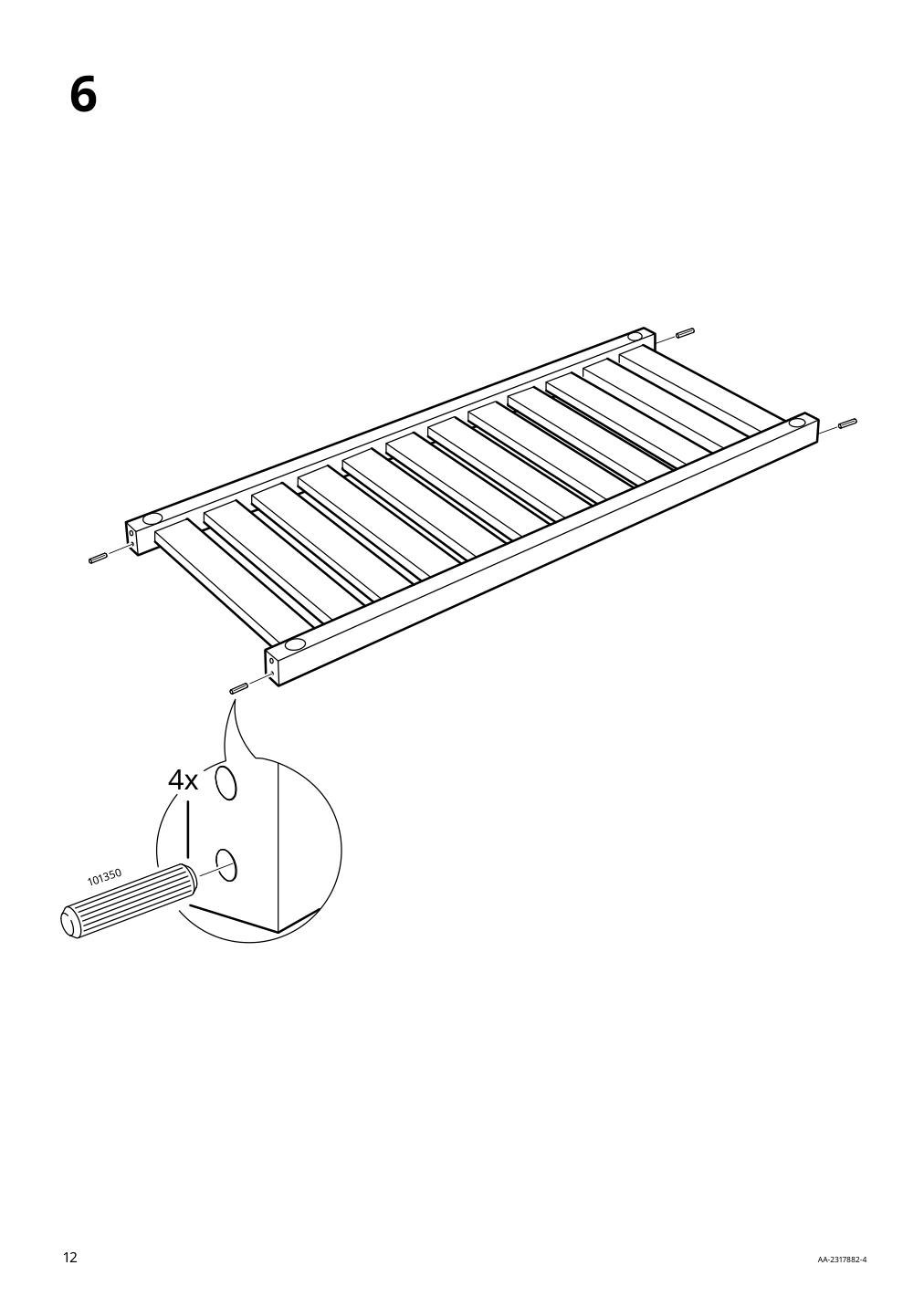 Assembly instructions for IKEA Panget console table white | Page 12 - IKEA PANGET console table 804.741.70