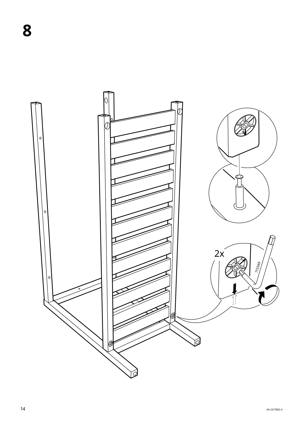 Assembly instructions for IKEA Panget console table dark gray stained | Page 14 - IKEA PANGET console table 604.741.66