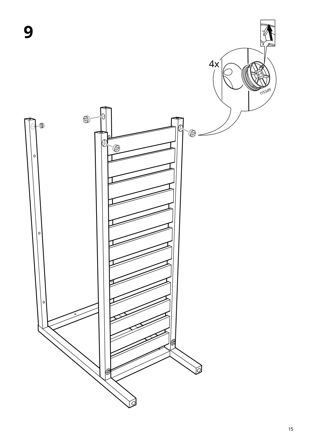 Assembly instructions for IKEA Panget console table dark gray stained | Page 15 - IKEA PANGET console table 604.741.66