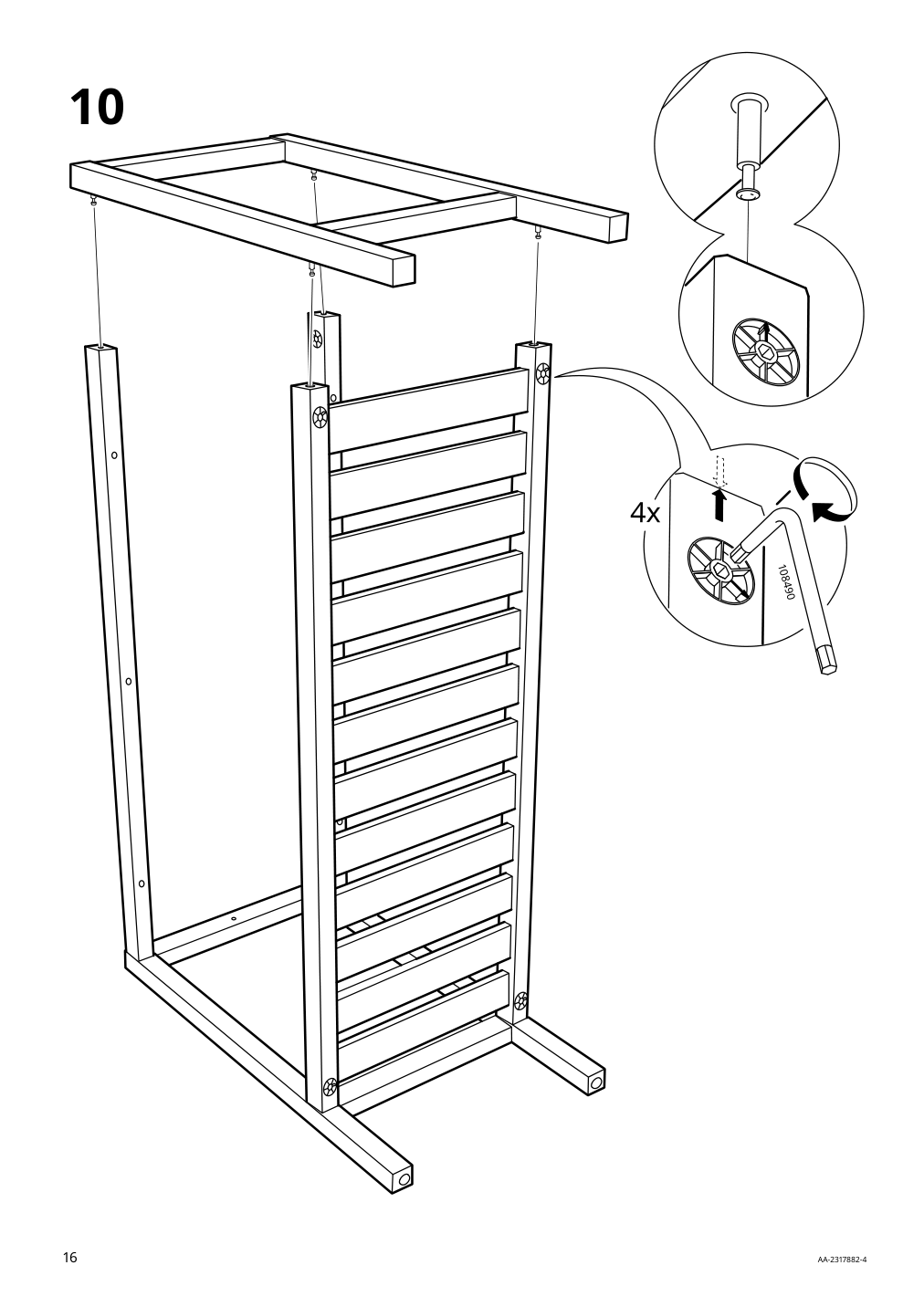 Assembly instructions for IKEA Panget console table dark gray stained | Page 16 - IKEA PANGET console table 604.741.66