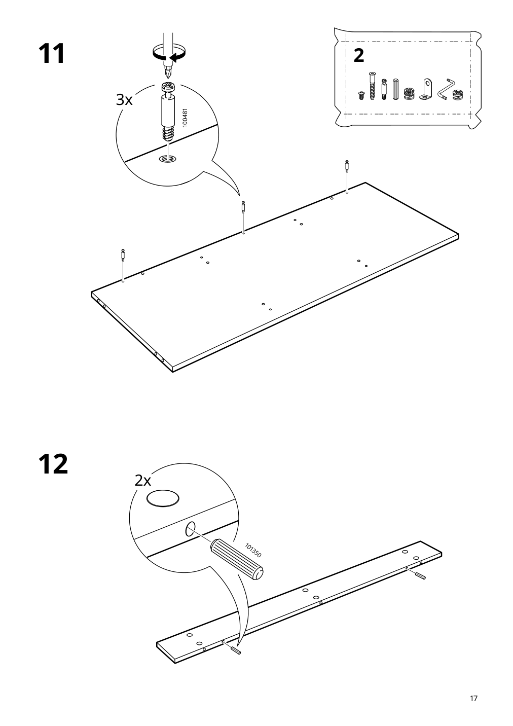 Assembly instructions for IKEA Panget console table white | Page 17 - IKEA PANGET console table 804.741.70