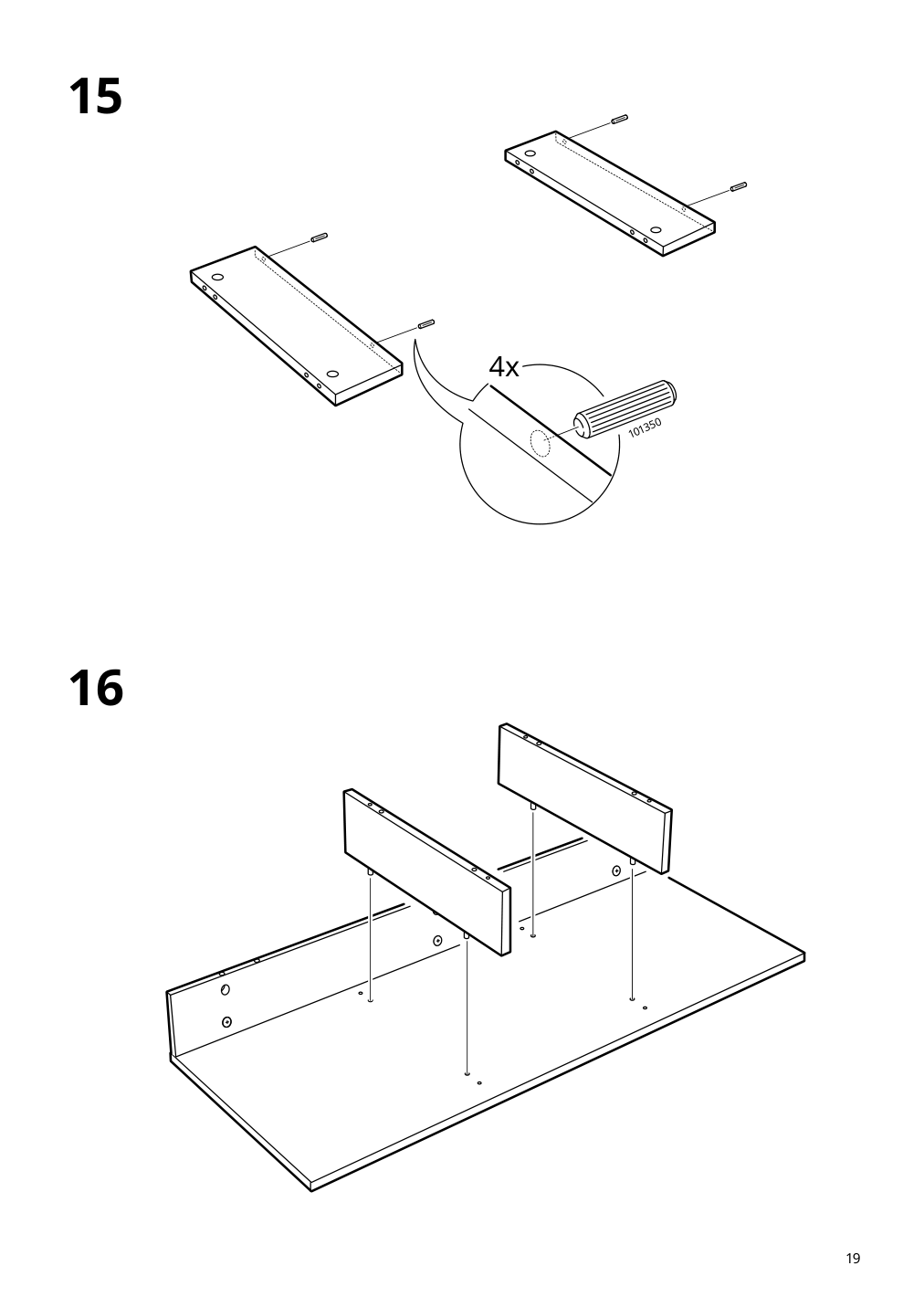 Assembly instructions for IKEA Panget console table dark gray stained | Page 19 - IKEA PANGET console table 604.741.66