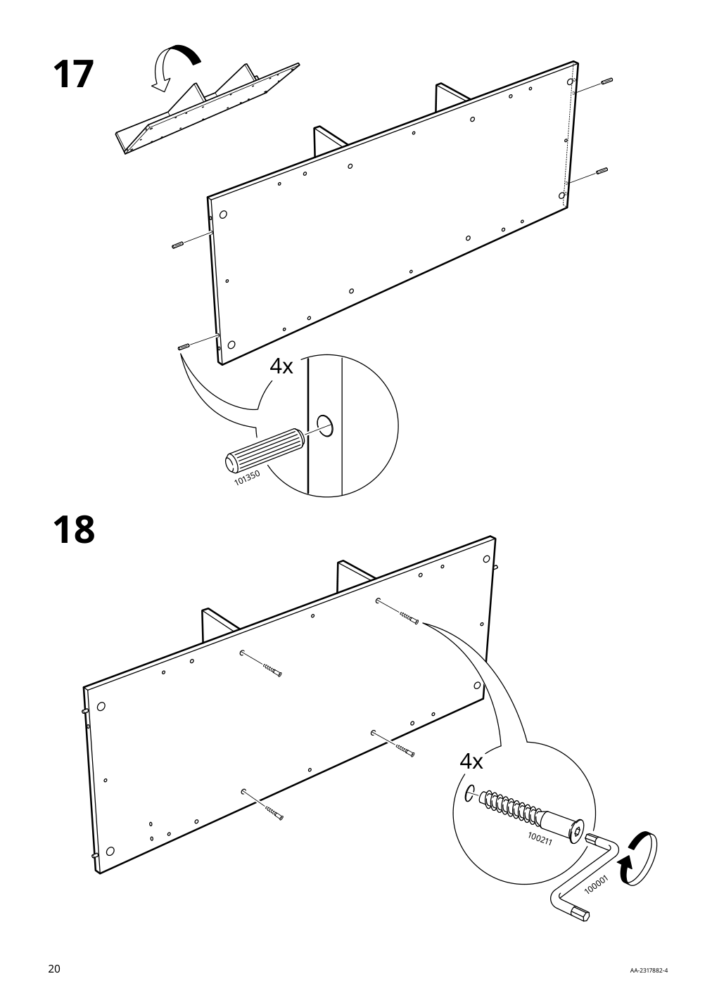 Assembly instructions for IKEA Panget console table white | Page 20 - IKEA PANGET console table 804.741.70