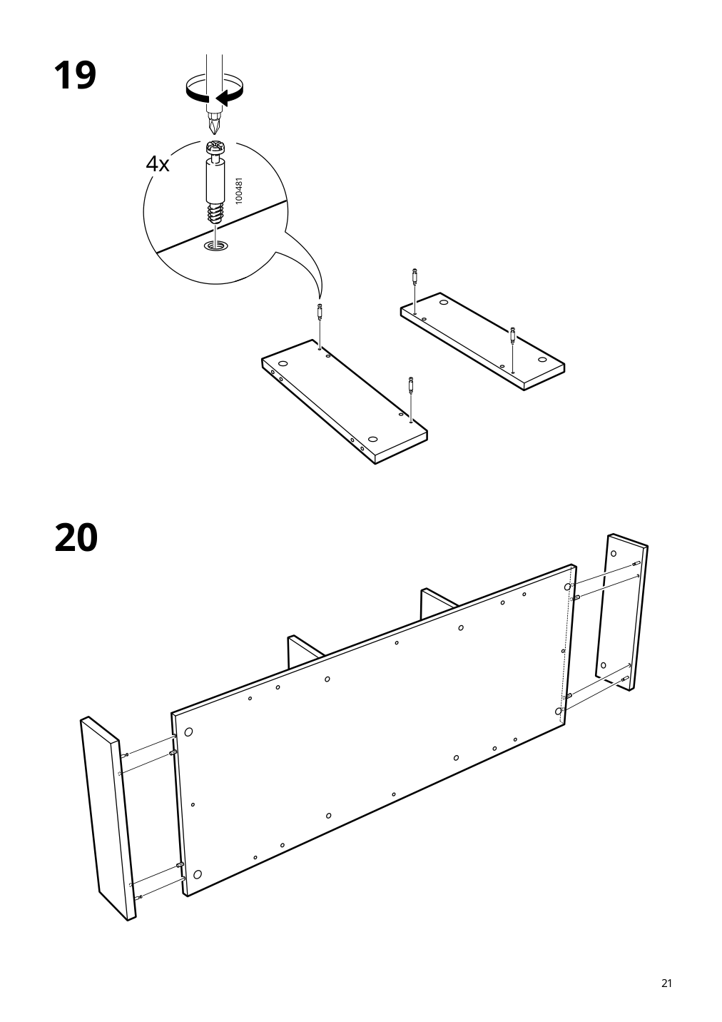 Assembly instructions for IKEA Panget console table dark gray stained | Page 21 - IKEA PANGET console table 604.741.66