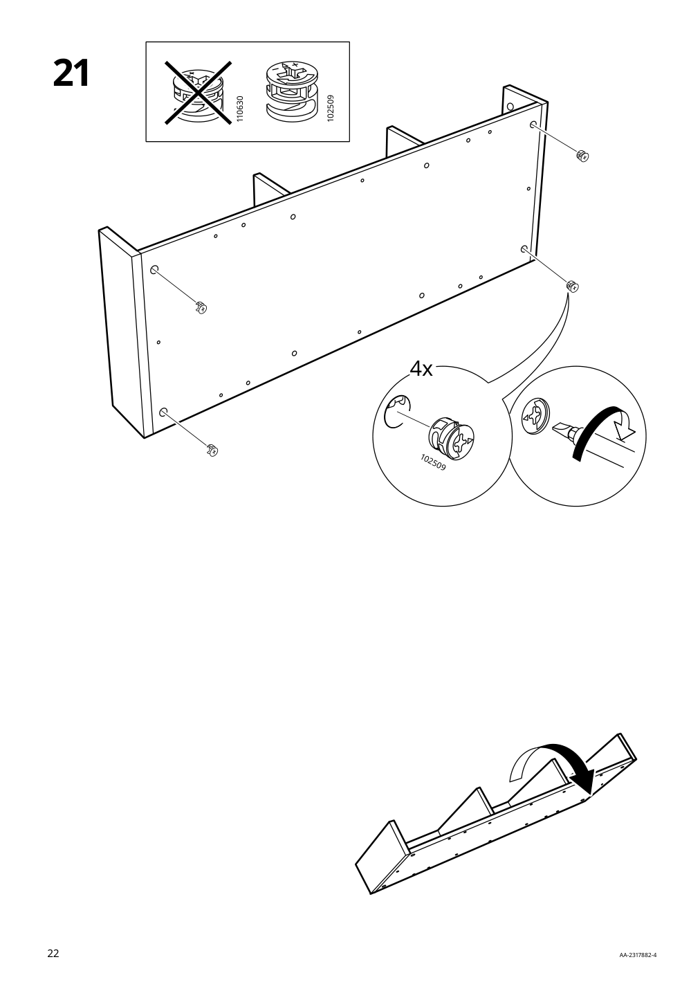 Assembly instructions for IKEA Panget console table dark gray stained | Page 22 - IKEA PANGET console table 604.741.66