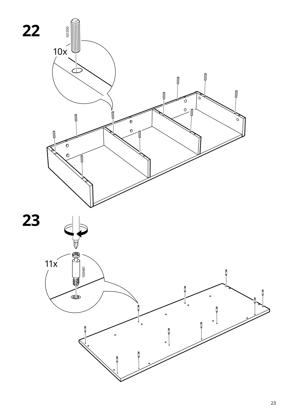 Assembly instructions for IKEA Panget console table white | Page 23 - IKEA PANGET console table 804.741.70