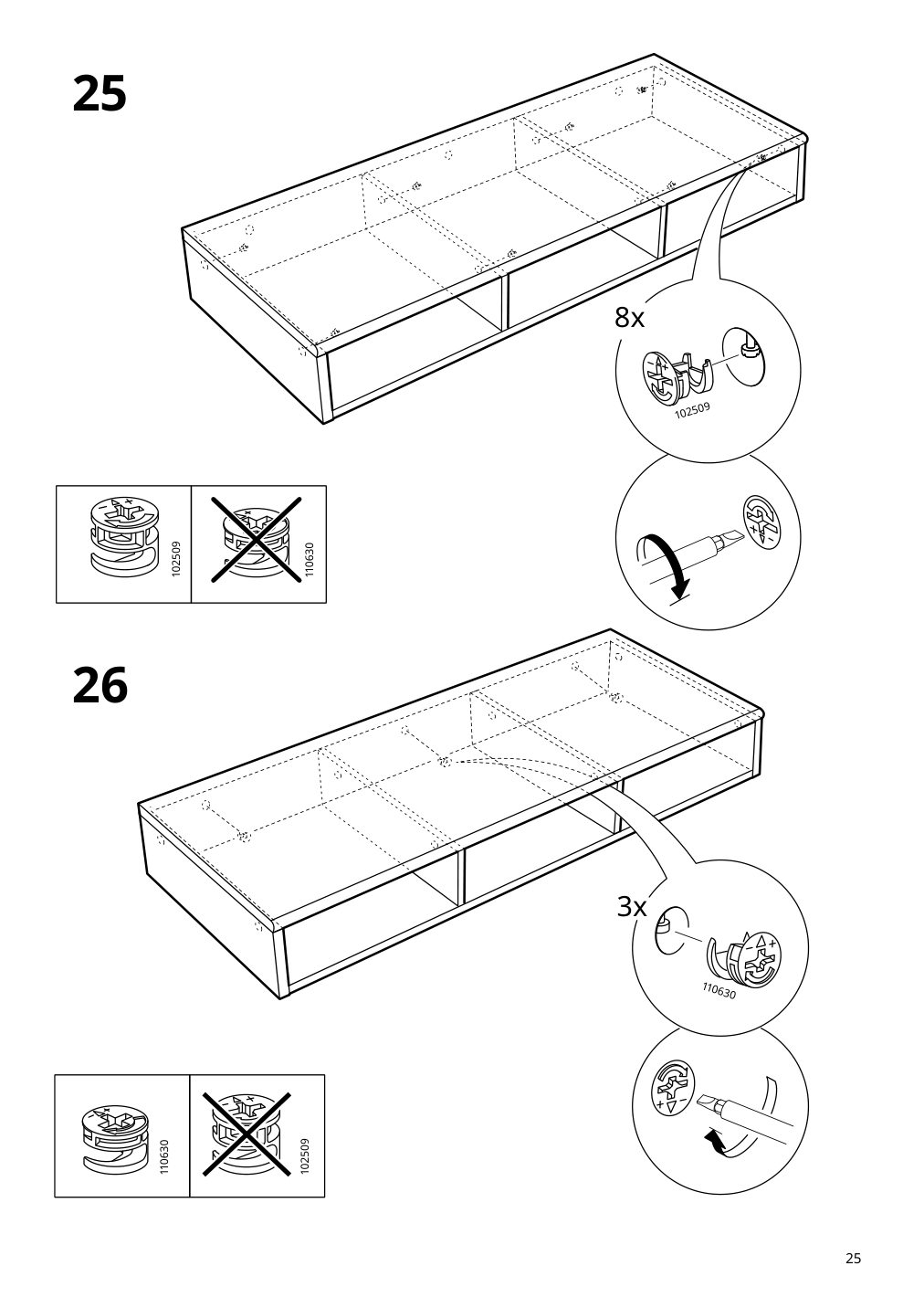 Assembly instructions for IKEA Panget console table dark gray stained | Page 25 - IKEA PANGET console table 604.741.66