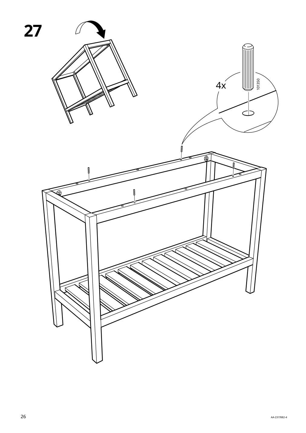 Assembly instructions for IKEA Panget console table white | Page 26 - IKEA PANGET console table 804.741.70