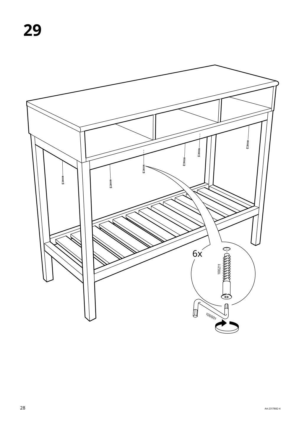 Assembly instructions for IKEA Panget console table white | Page 28 - IKEA PANGET console table 804.741.70