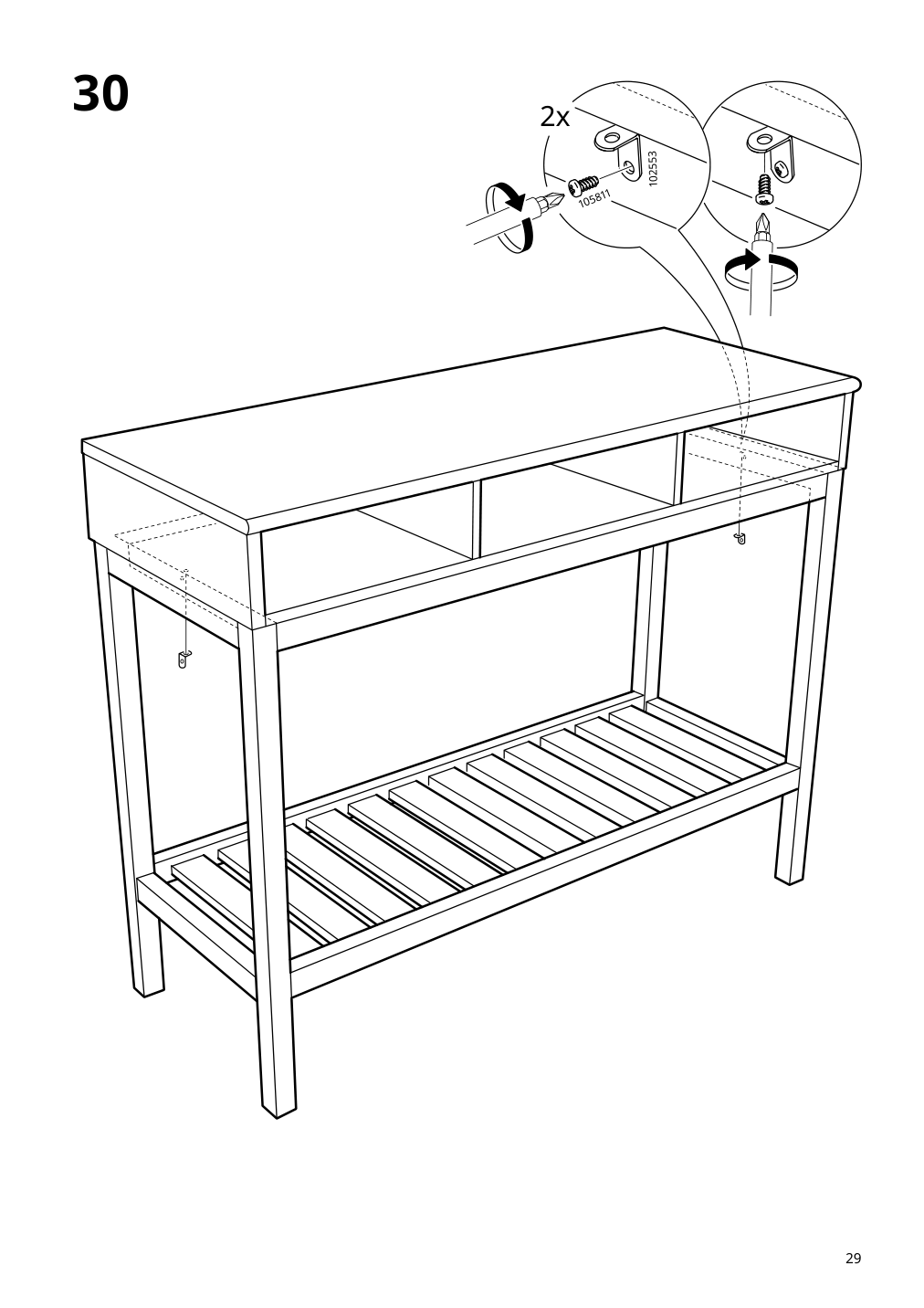 Assembly instructions for IKEA Panget console table dark gray stained | Page 29 - IKEA PANGET console table 604.741.66