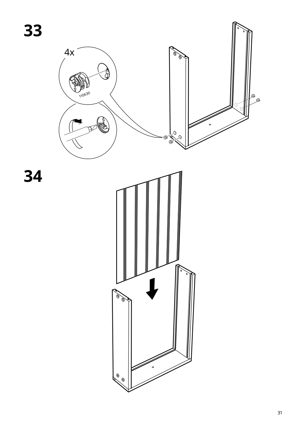 Assembly instructions for IKEA Panget console table white | Page 31 - IKEA PANGET console table 804.741.70