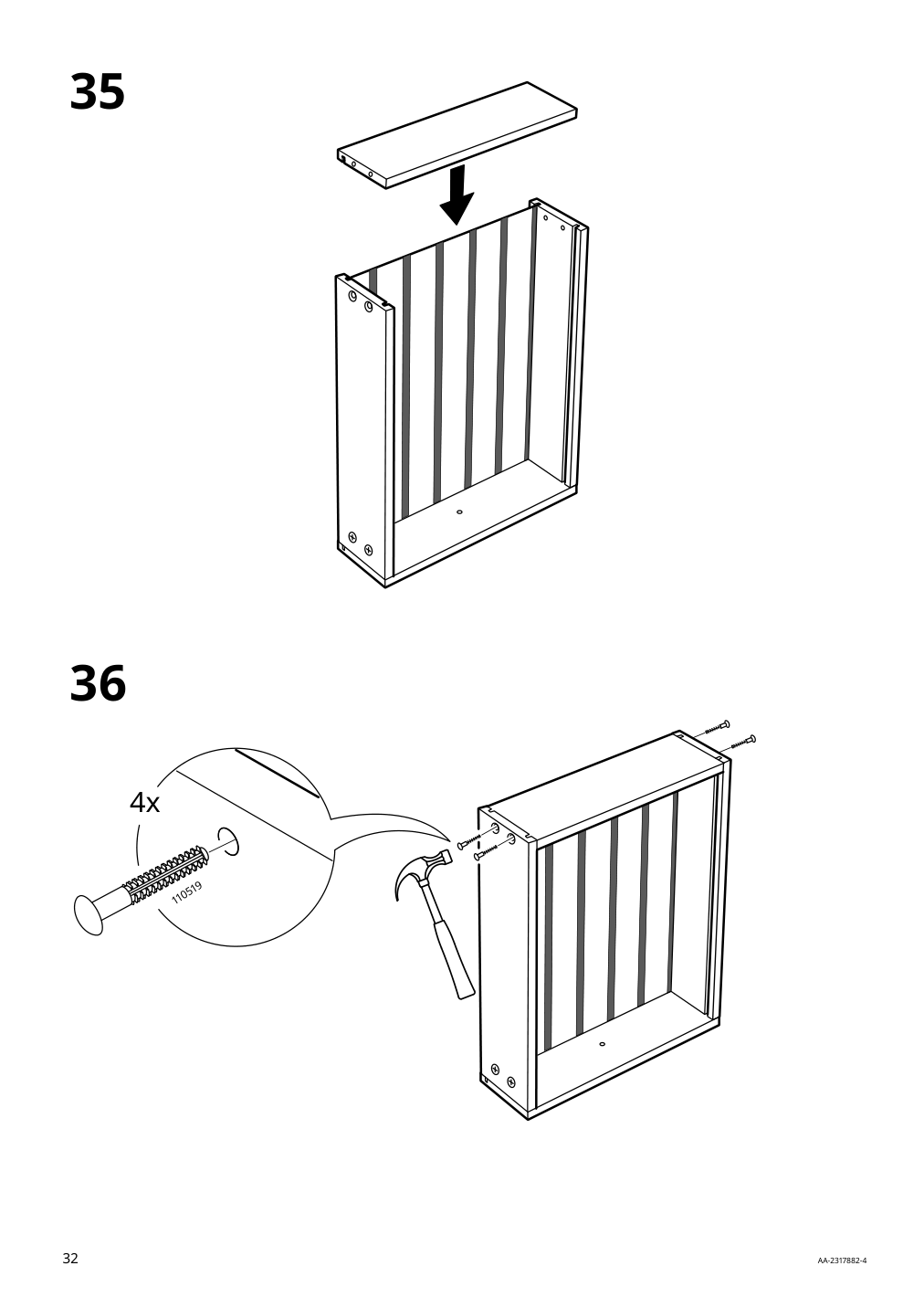 Assembly instructions for IKEA Panget console table dark gray stained | Page 32 - IKEA PANGET console table 604.741.66