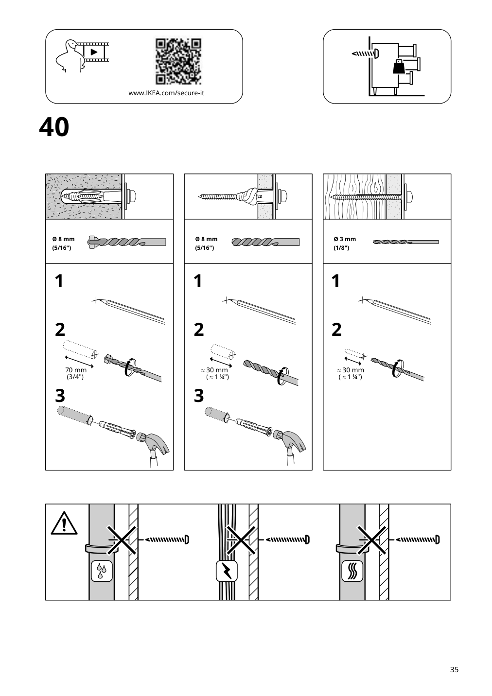 Assembly instructions for IKEA Panget console table white | Page 35 - IKEA PANGET console table 804.741.70