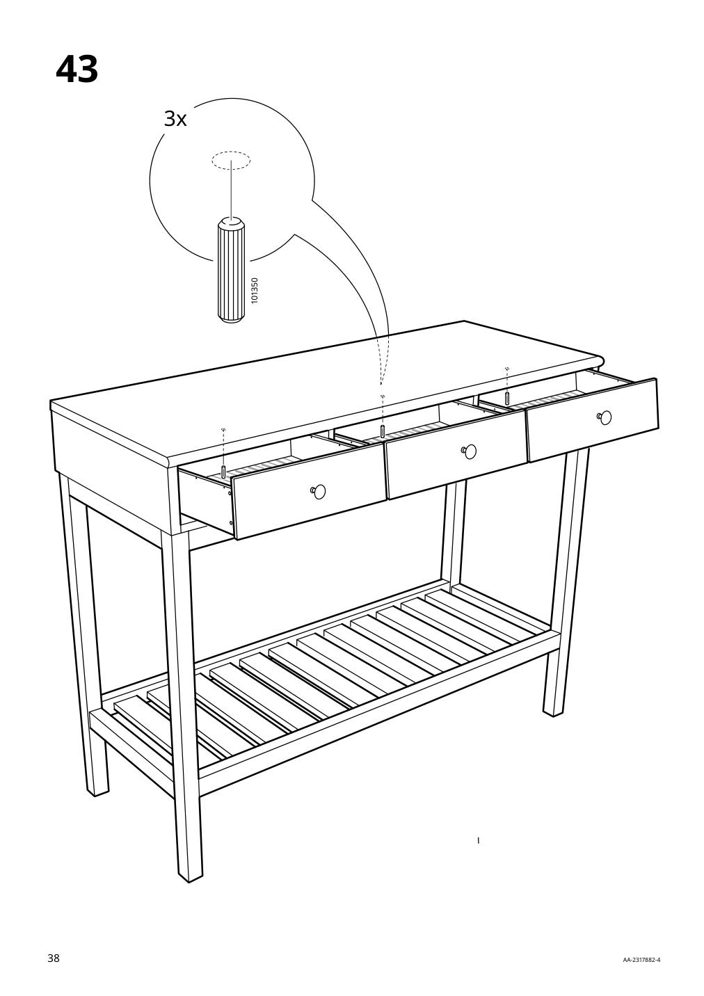 Assembly instructions for IKEA Panget console table white | Page 38 - IKEA PANGET console table 804.741.70