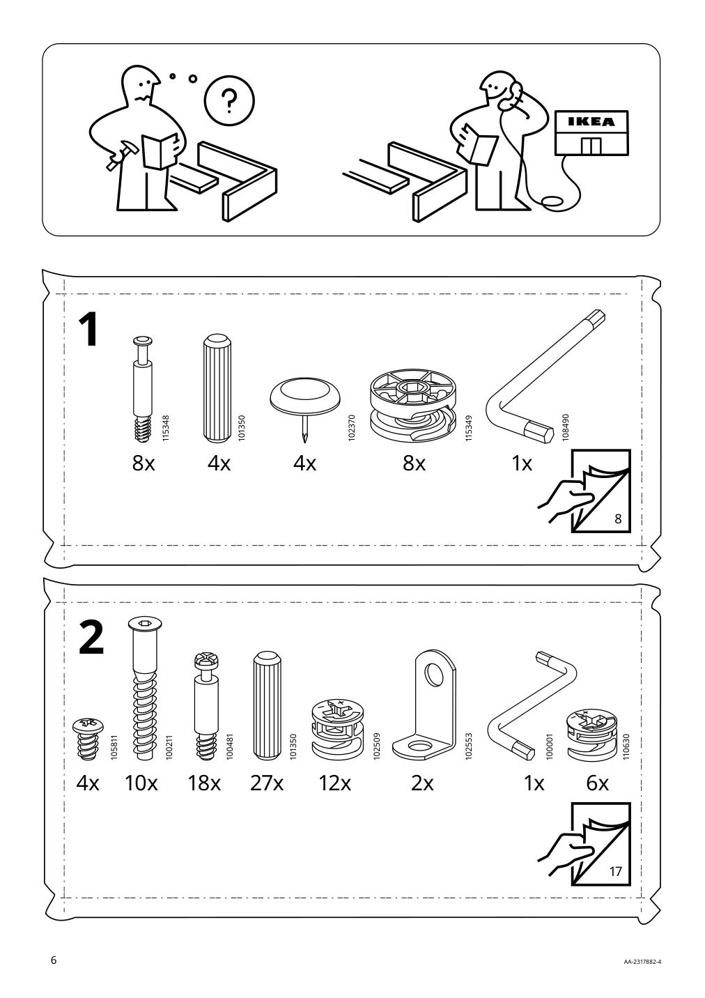 Assembly instructions for IKEA Panget console table dark gray stained | Page 6 - IKEA PANGET console table 604.741.66