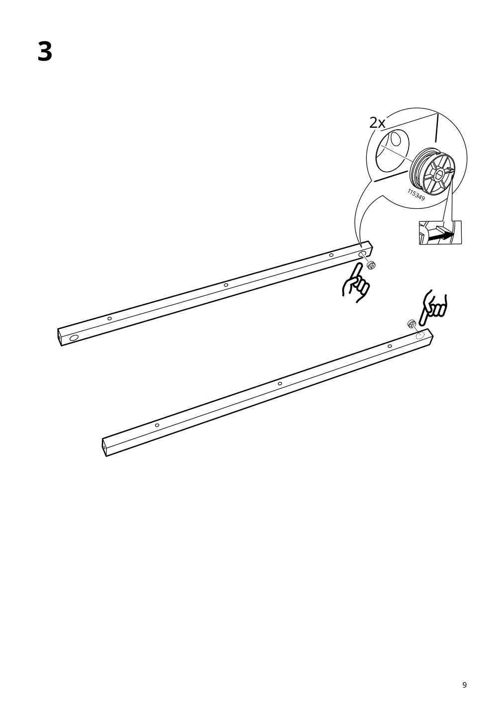 Assembly instructions for IKEA Panget console table dark gray stained | Page 9 - IKEA PANGET console table 604.741.66