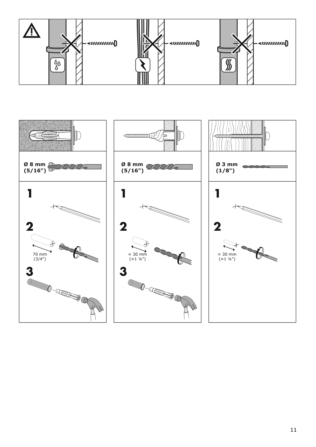 Assembly instructions for IKEA Panget hat and coat rack white | Page 11 - IKEA PANGET hat and coat rack 104.741.64