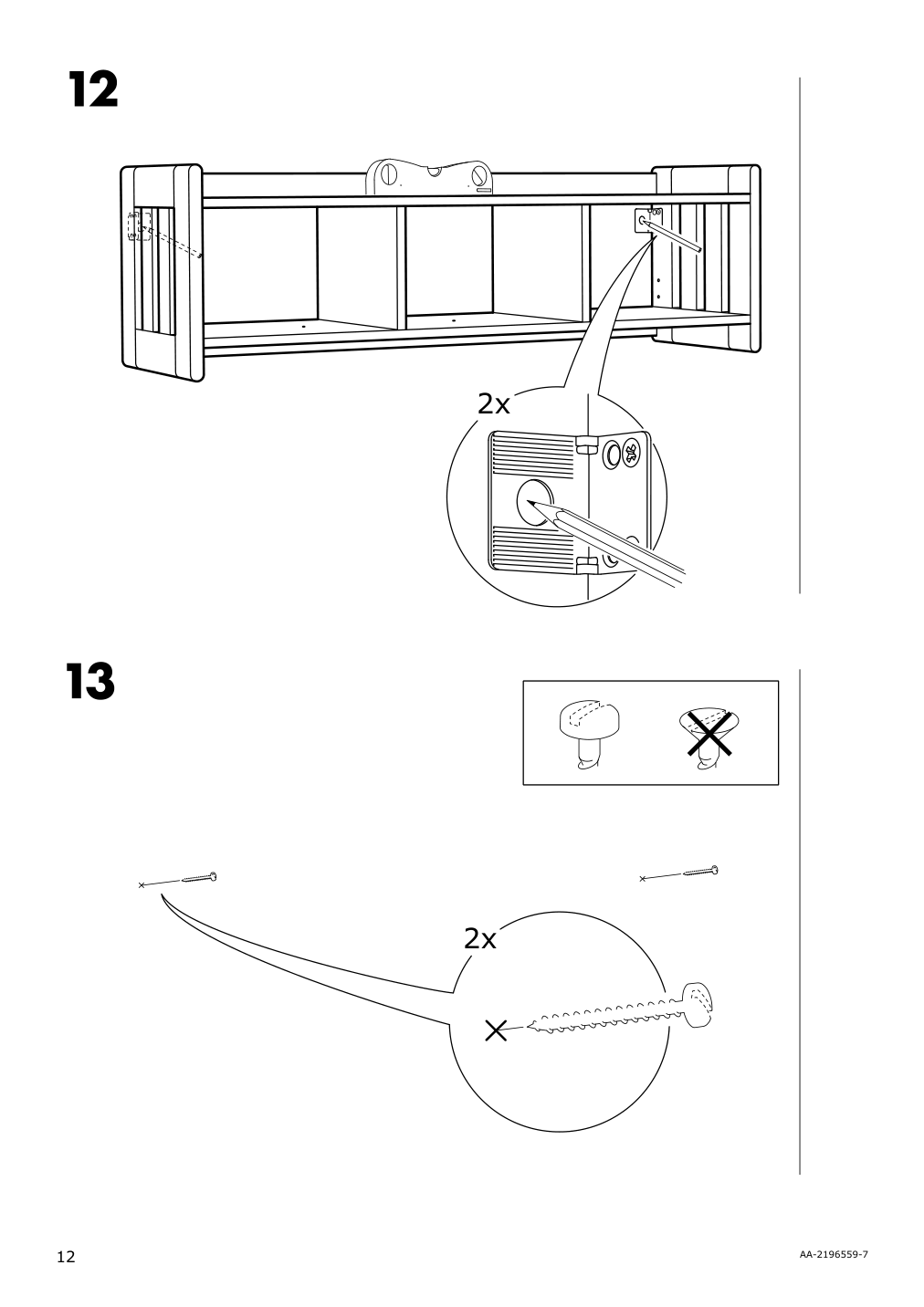 Assembly instructions for IKEA Panget hat and coat rack white | Page 12 - IKEA PANGET hat and coat rack 104.741.64