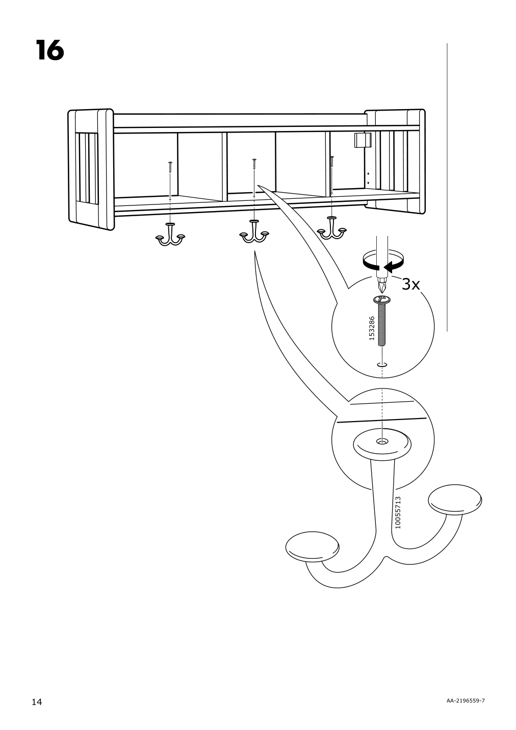 Assembly instructions for IKEA Panget hat and coat rack white | Page 14 - IKEA PANGET hat and coat rack 104.741.64