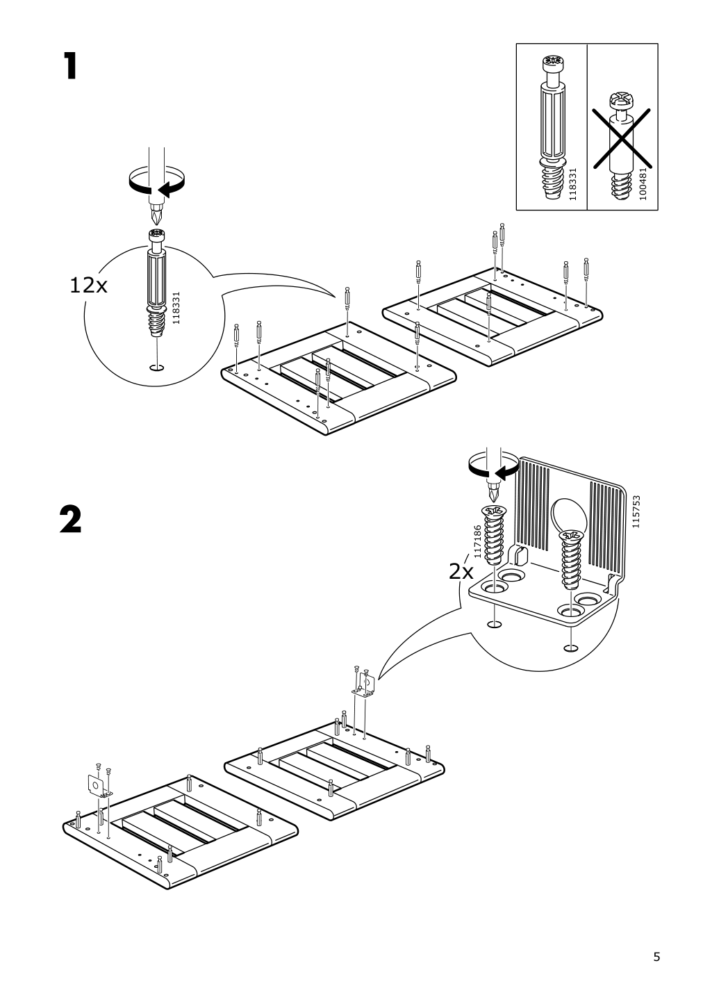 Assembly instructions for IKEA Panget hat and coat rack white | Page 5 - IKEA PANGET hat and coat rack 104.741.64