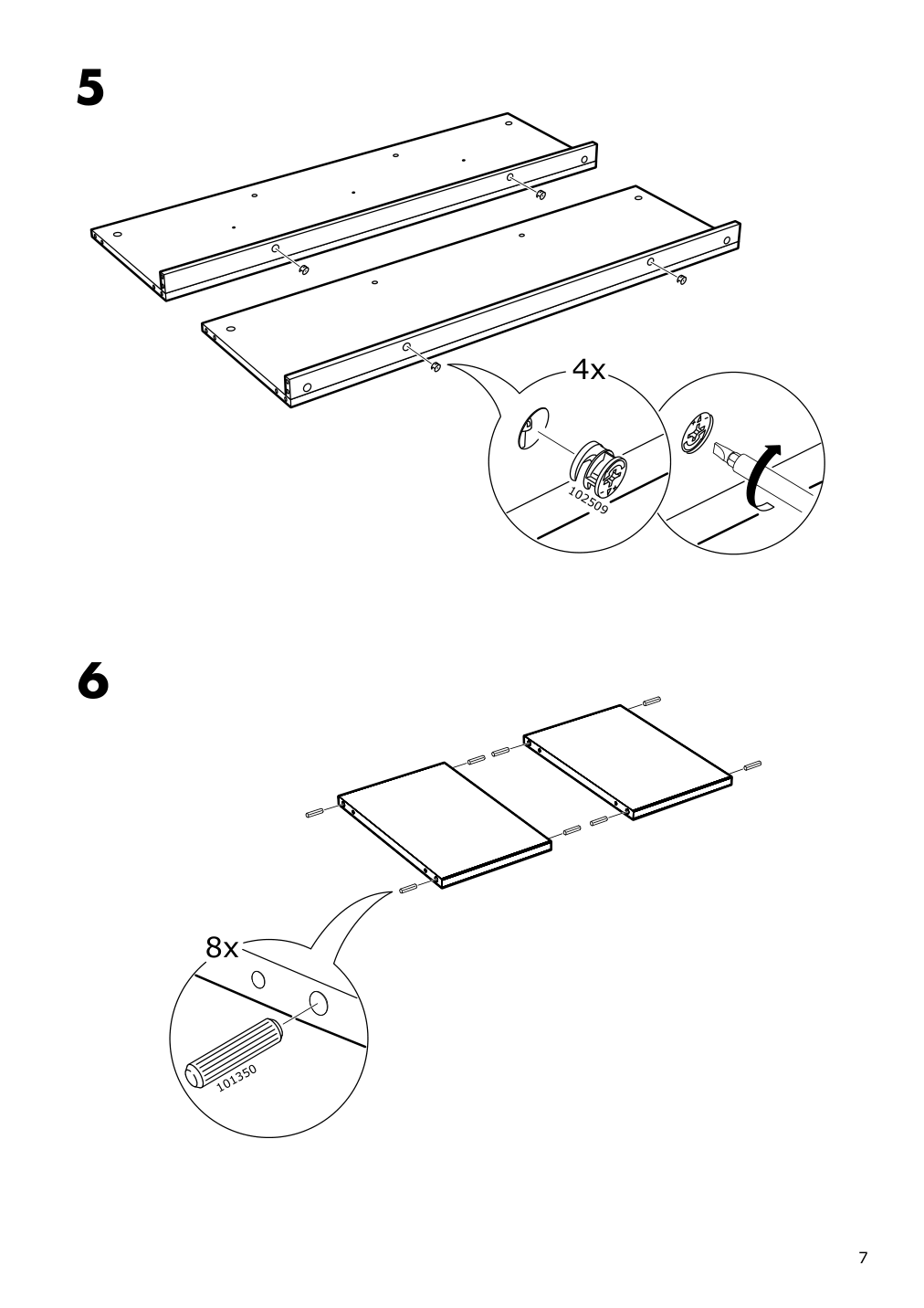 Assembly instructions for IKEA Panget hat and coat rack white | Page 7 - IKEA PANGET hat and coat rack 104.741.64