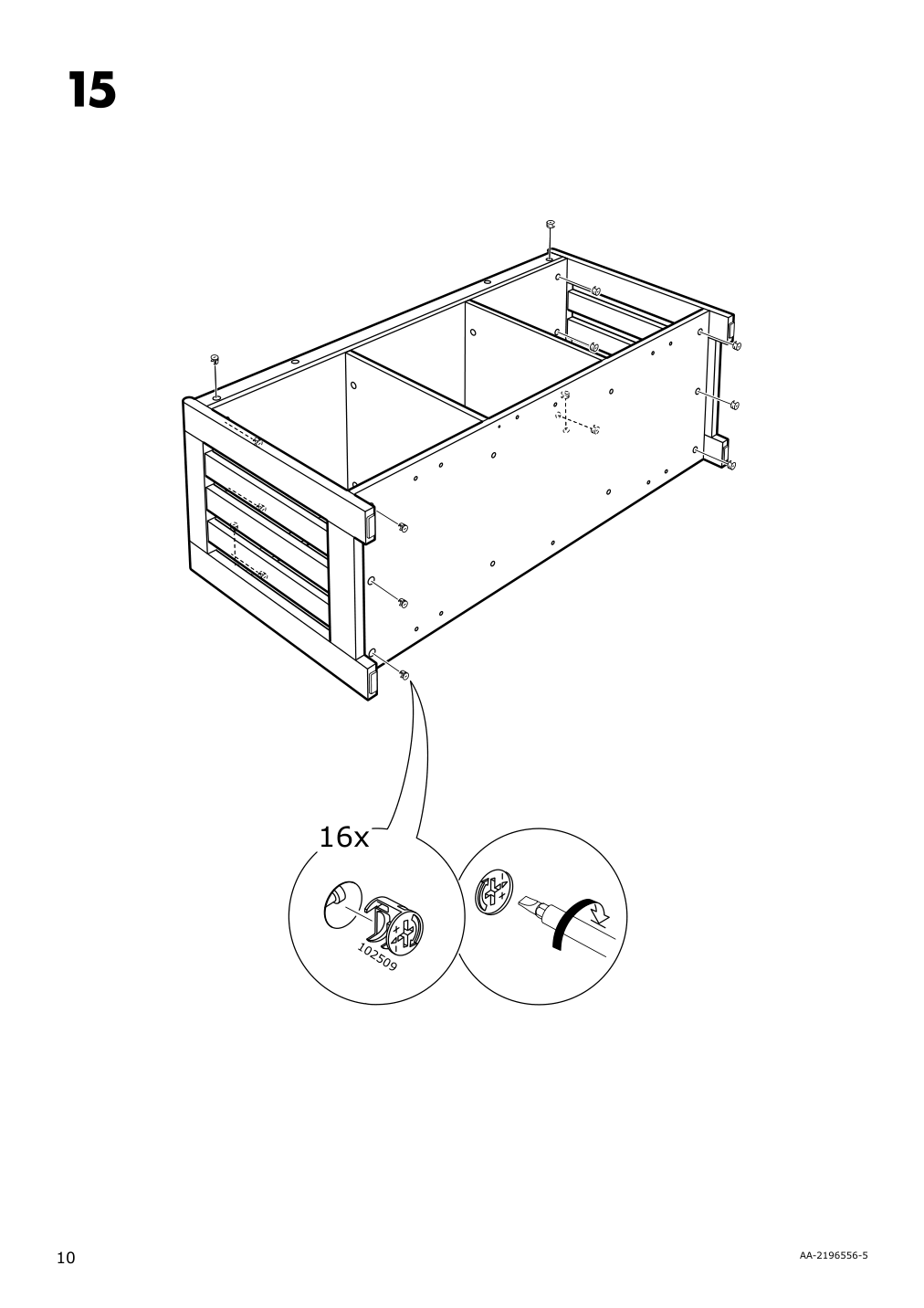 Assembly instructions for IKEA Panget storage bench white | Page 10 - IKEA PANGET storage bench 104.741.59