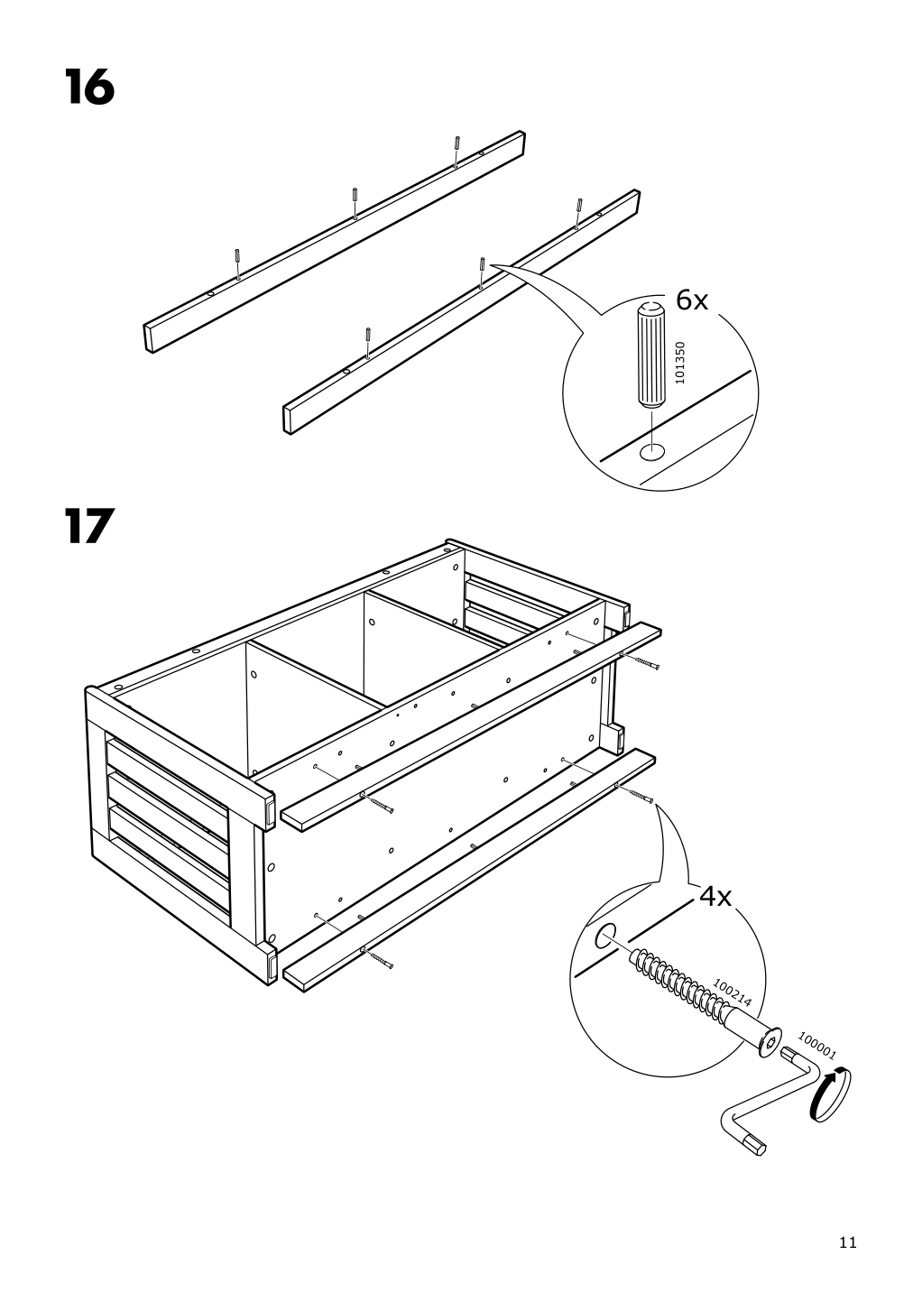 Assembly instructions for IKEA Panget storage bench white | Page 11 - IKEA PANGET storage bench 104.741.59