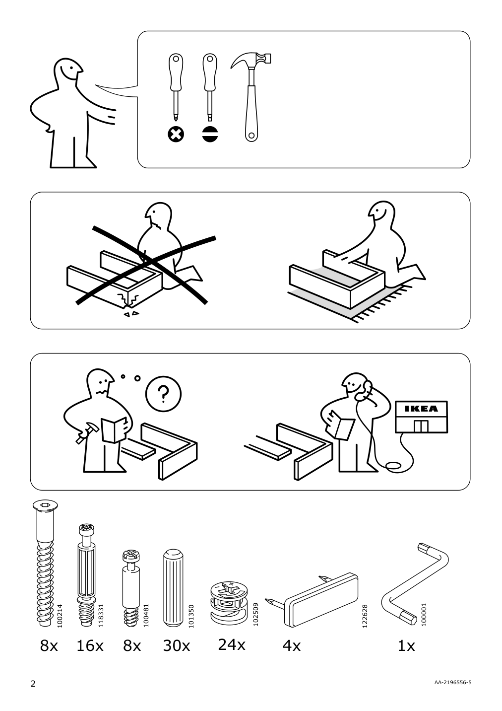 Assembly instructions for IKEA Panget storage bench white | Page 2 - IKEA PANGET storage bench 104.741.59