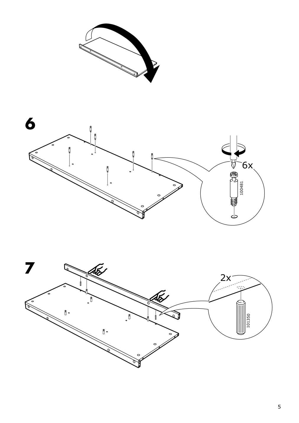 Assembly instructions for IKEA Panget storage bench white | Page 5 - IKEA PANGET storage bench 104.741.59