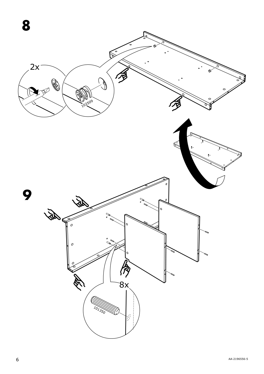 Assembly instructions for IKEA Panget storage bench white | Page 6 - IKEA PANGET storage bench 104.741.59