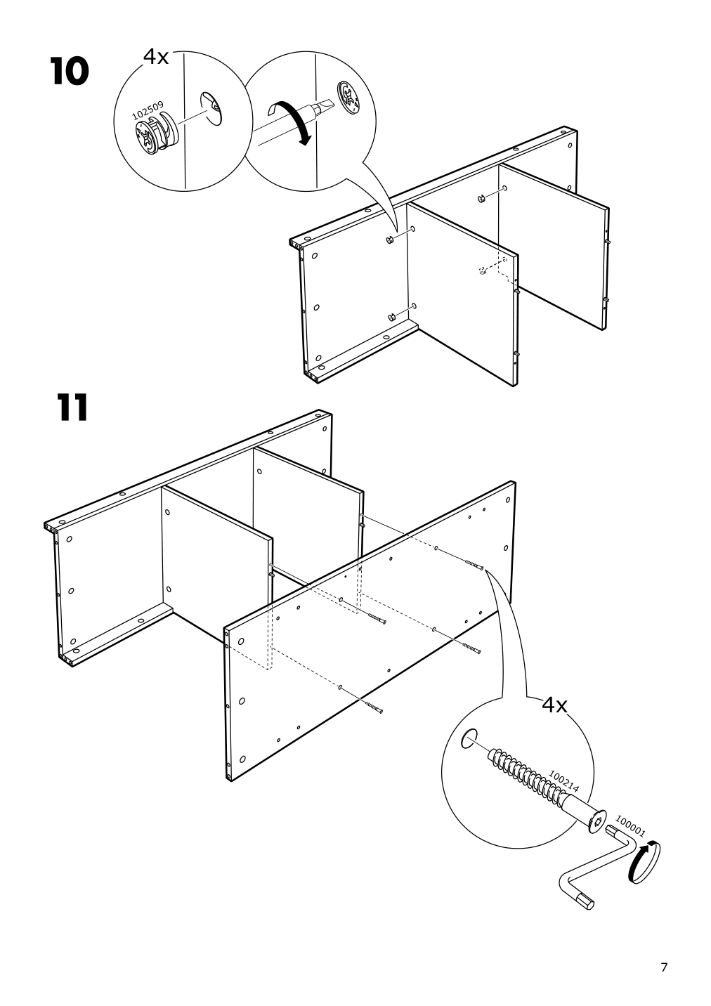 Assembly instructions for IKEA Panget storage bench white | Page 7 - IKEA PANGET storage bench 104.741.59