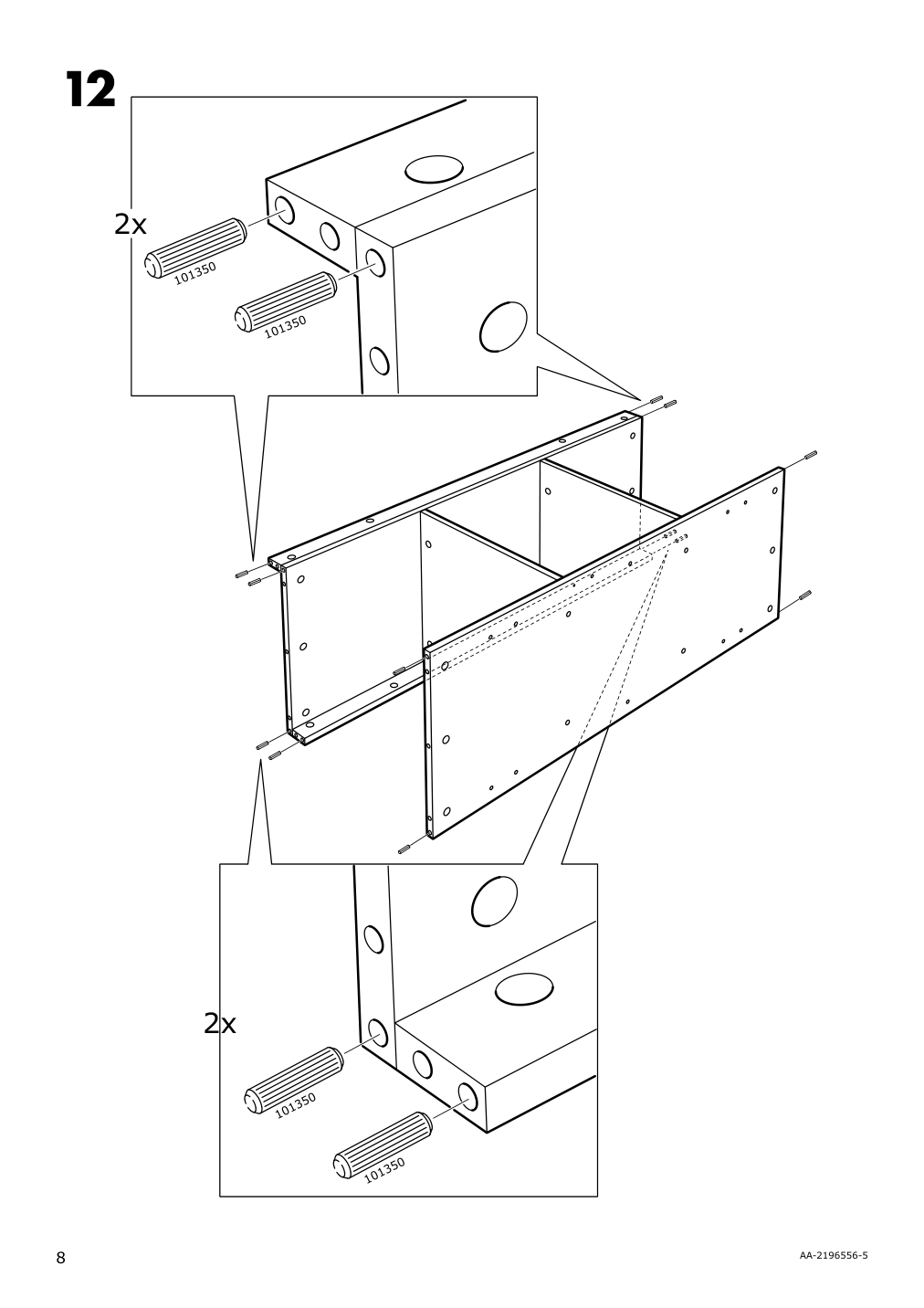 Assembly instructions for IKEA Panget storage bench white | Page 8 - IKEA PANGET storage bench 104.741.59