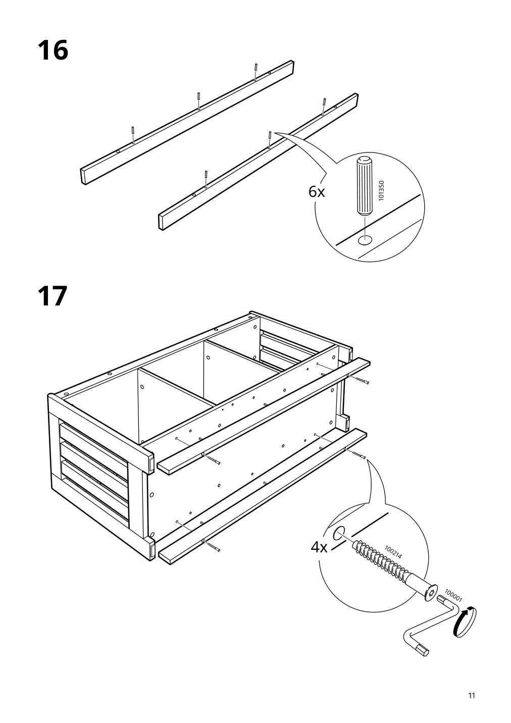 Assembly instructions for IKEA Panget storage bench white | Page 11 - IKEA PANGET storage bench 104.741.59