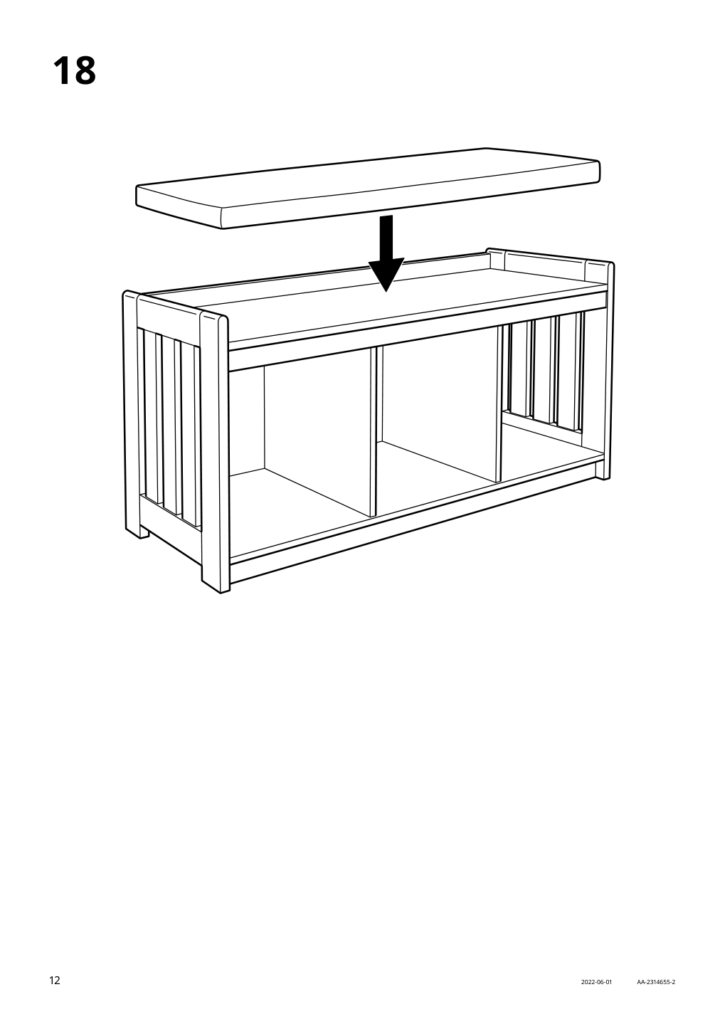 Assembly instructions for IKEA Panget storage bench white | Page 12 - IKEA PANGET storage bench 104.741.59