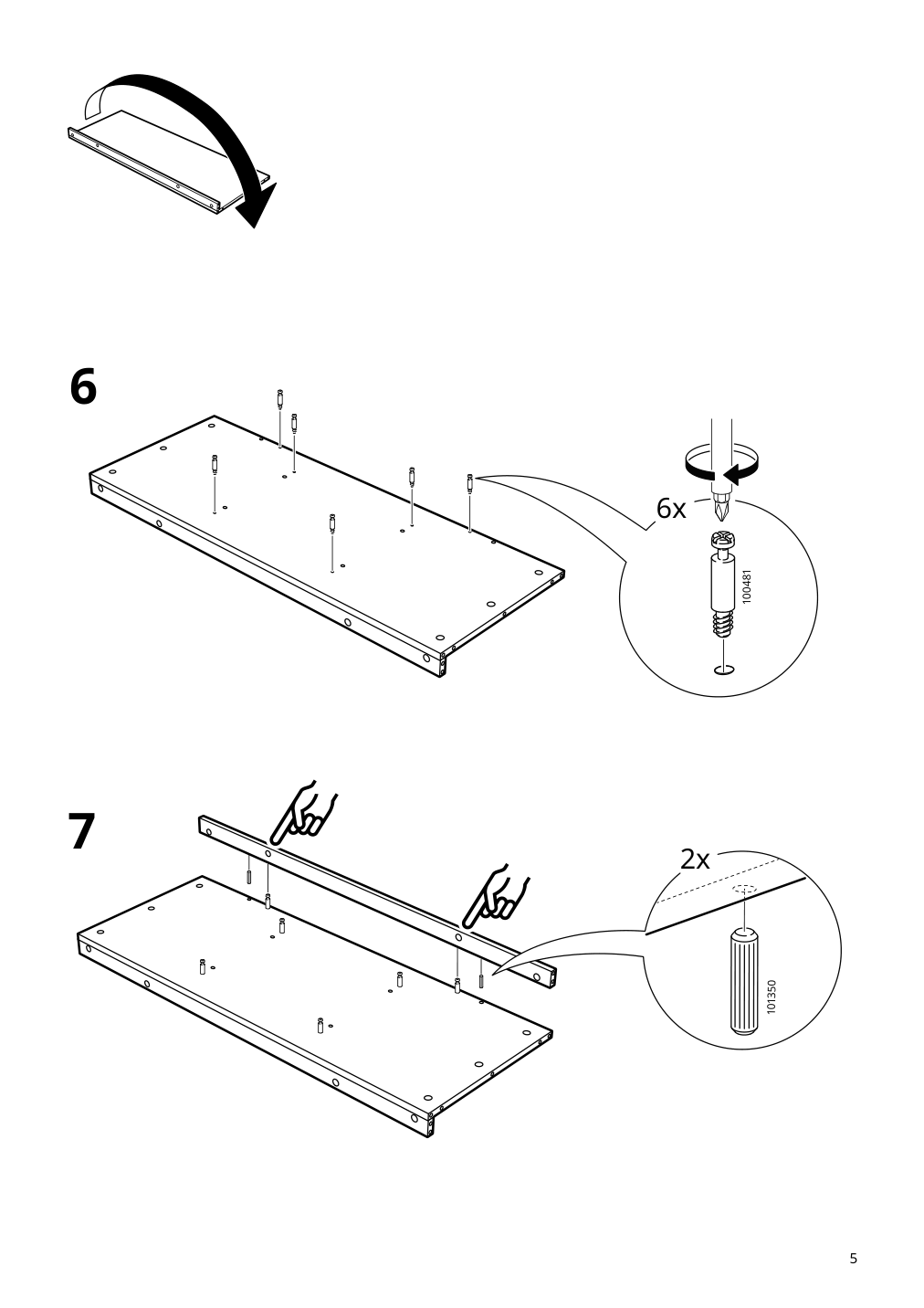 Assembly instructions for IKEA Panget storage bench white | Page 5 - IKEA PANGET storage bench 104.741.59